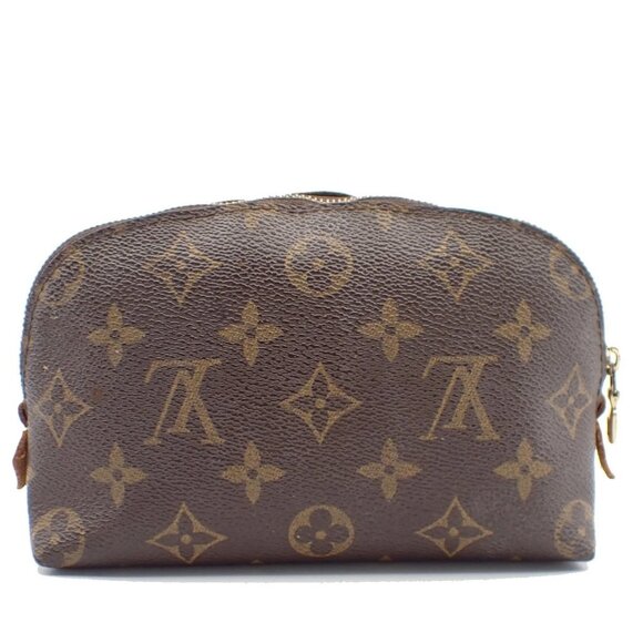 LOUIS VUITTON Pochette Cosmetic Pouch Monogram Leather Brown BN M47515 02AA002 - Picture 3 of 14
